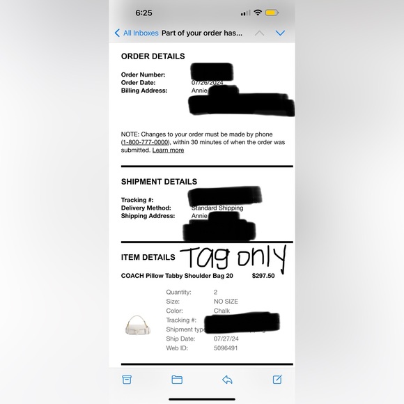 NEW w/o tags - Coach Pillow Puffy Large Leather Hangtag Tag - Chalk, Brass - Picture 6 of 6